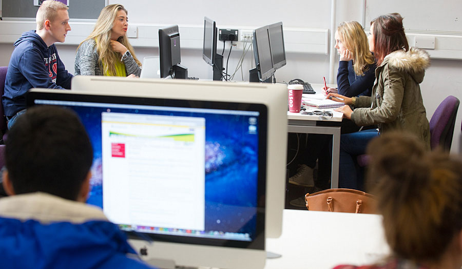 Classroom with computers